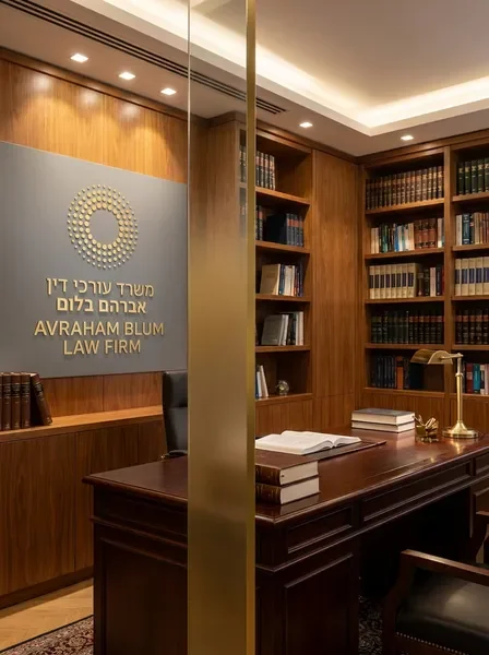 משרד עורכי דין אברהם בלום — סביבת עבודה מקצועית ויוקרתית